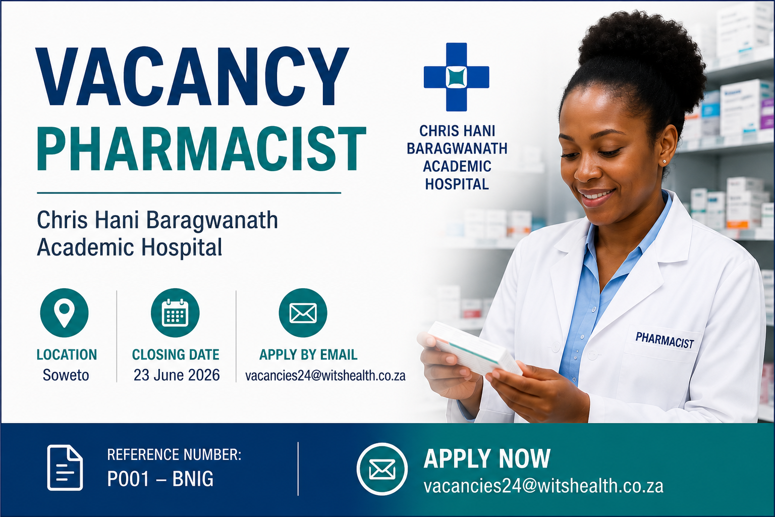 Pharmacist Vacancy at Chris Hani Baragwanath