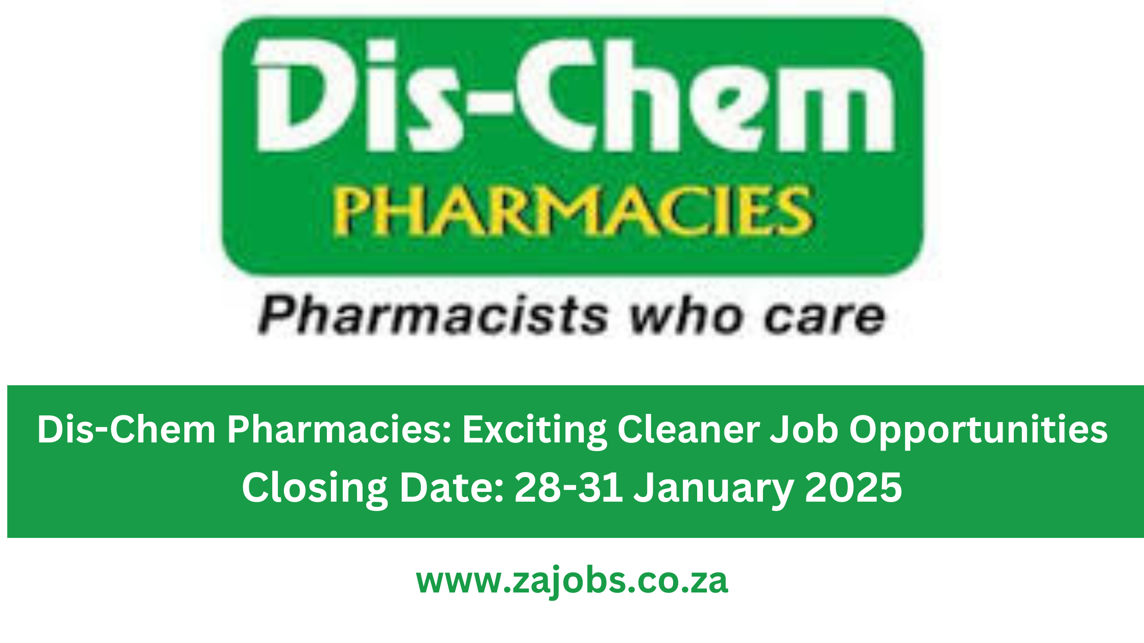 Dis-Chem Pharmacies: Exciting Cleaner Job Opportunities